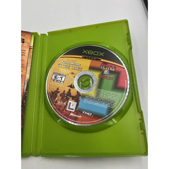 Star Wars: The Clone Wars/Tetris Worlds (Microsoft Xbox, 2003) Complete In Box - Picture 5 of 7